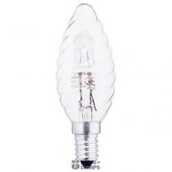 Halogen Lamp 42W E14 BF35 240V Candle Twisted Clear