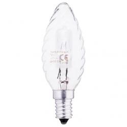 Halogen Lamp 18W E14 BF35 240V Candle Twisted Clear