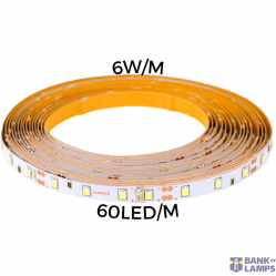 LED strip 6W/m 60led/m 24V IP20 5m 4000K 699Lum/m 60'000h CRI>90 (5m)