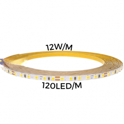 LED strip 12W/m 120led/m 24V IP67 3000K 1300Lum/m 60'000h CRI>90 (5m)