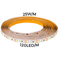 LED strip 25W/m 120led/m 24V IP20 4000K 2564Lum/m 60'000h CRI>90 (5m)