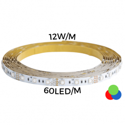 LED strip 12W/m 60led/m RGB IP20 24V 36'000h CRI>80 (5m)