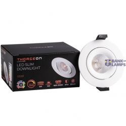 LED Downlight 8W Dim to Warm 520lm IP44 38° CRI>90 PF>0,9 (Internal Driver Included) RAL9003