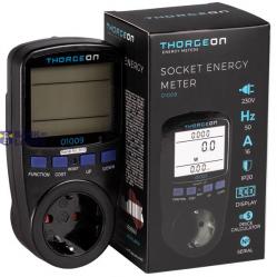 Socket Power Consumption Meter 16A EU Plug Black