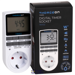 Digital Timer Socket 24/7h 16A 3680W