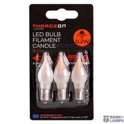LED Bulb Filament Candle 0.2W E10 8-55V 12Lm 2100K