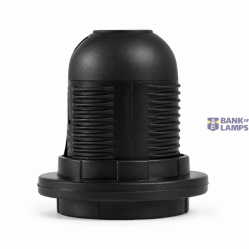 Lamp Holder with Ring E27 Black (50pcs bag)