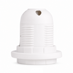 Lamp Holder with Ring E27 White (50pcs bag)