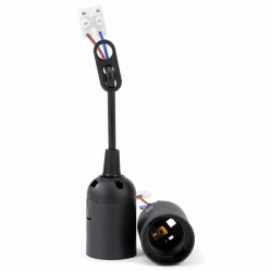 Fast Connection Lamp Holder E14 Black (3-Pack Blister)