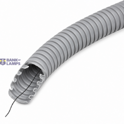 Pliable Corrugated Conduit with Pulling Wire 50m 25mm 750N Grey