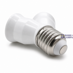 Lamp Holder Y-Type Adapter E27 White