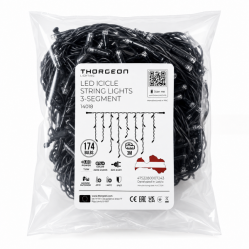 LED Icicle String Lights 7.8W 174LEDs 3m 3-segment 2200-2400K