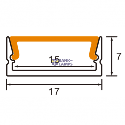 Aluminium Profile with PC Cover 2m U-Type