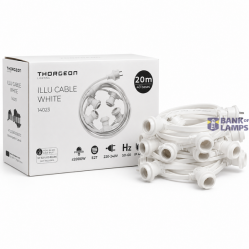ILLU Cable E27 21.5m 40 bases IP44 -0,5m- White THORGEON