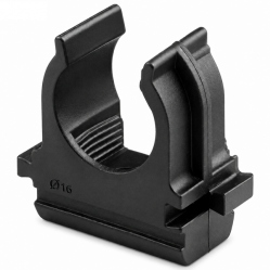 Conduit Plastic Snap Clips 25mm Black (50pcs bag)