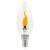 LED Flicker Flame 0.5W E14 B35 1800K 8lm Clear