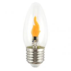 LED Flicker Flame 0.5W E27 B35 1800K 8lm Clear