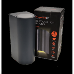 Outdoor Wall Light without Light Source 2xGU10 IP65 03115 Round Anthracite THORGEON