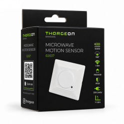 Microwave Motion Sensor 1200W Incand. / 1-8m  300W LED IP20 White THORGEON