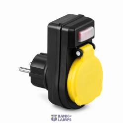 1-Way Socket Adapter 16A 250V~Max:3680W IP44