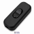 Inline Cord Switch for Round Cable, 1-Pole, 2A, 250V, black