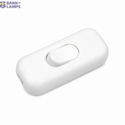 Inline Cord Switch for Round Cable, 1-Pole, 2A, 250V, white