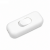 Inline Cord Switch for Round Cable, 1-Pole, 2A, 250V, white
