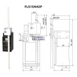 Limit switch  FLS 15M42P IP-65 NO+NC