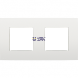 Faceplate twofold 71mm centre distance Intense white