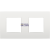 Faceplate twofold 71mm centre distance Intense white