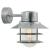 Wall Light Blokhus Down, 1 x E27, Max 60 W, IP54, Galvanized/Glass, Galvanized/Clear