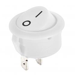 Switch tumbler 1-0 2p round white 220V 008884 BOWI