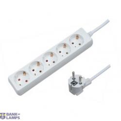 Extenision cords with ground 5 places 1.5m