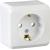 PRIMA - single socket outlet with side earth - 16A, white