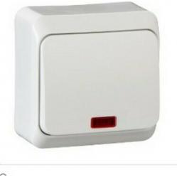PRIMA - 1pole switch - 10AX, locator light, white