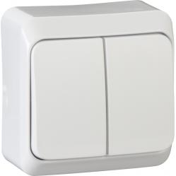 PRIMA - 1pole 2-circuits switch - 10AX, white