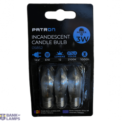 Incandescent Candle Bulb 3W E10 C6 14V Clear