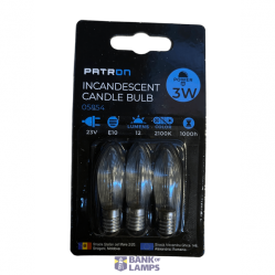 Incandescent Candle Bulb 3W E10 C6 23V Clear
