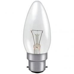 Incandescent Bulb 60W Clear Candle B22