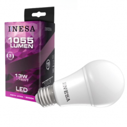 LED Bulb GLS A60 E27 13W  3000K 180°