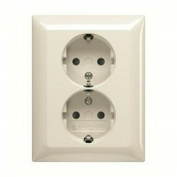 202 EUJ-92 Cover Plates (partly incl. Insert) Protective Contact (SCHUKO) white - Basic55