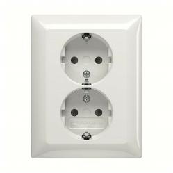 202 EUJ-94 Cover Plates (partly incl. Insert) Protective Contact (SCHUKO) alpine white - Basic55