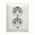 202 EUJ-94 Cover Plates (partly incl. Insert) Protective Contact (SCHUKO) alpine white - Basic55