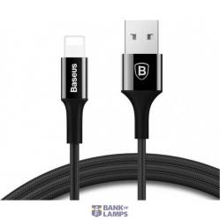 Lightning cable with backlight connector Jet Metal 1 m black