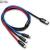 Multi-Connector USB-A Charging Cable USB-C + Micro-USB + Lightning, 1.2m, Device Charging, Not Suitable for Data Transfer, Black