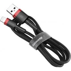 Lightning Cable Cafule, 1m, 2.4A, Braided, Black