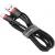 Lightning Cable Cafule, 1m, 2.4A, Braided, Black
