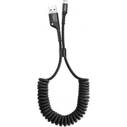 Cable Spring type USB A plug - IP Lightning plug 1.0m 2A black BASEUS