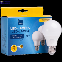 LED Bulb E27 9W A60 2700K 806lm FR 3x1