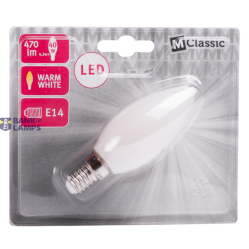 LED Bulb Filament E14 4.3W B35 2700K 470lm FR